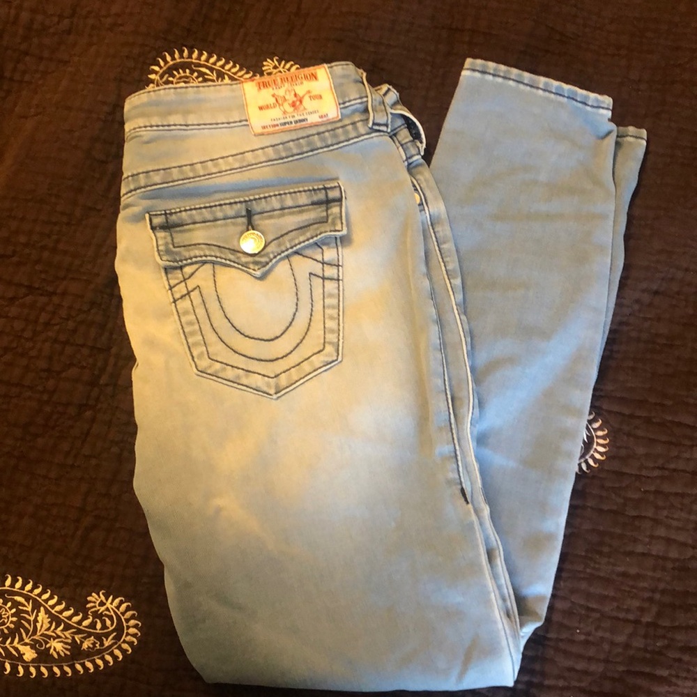 True Religion light wash jeans